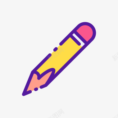 彩色铅笔背景铅笔手工21线颜色图标