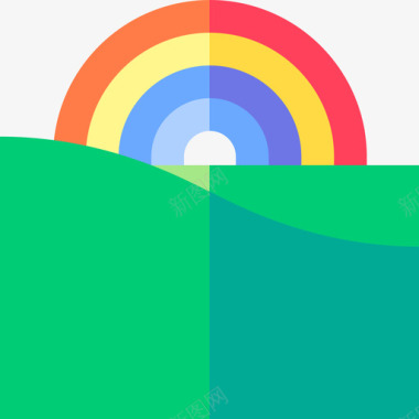 自然彩虹自然149平坦图标