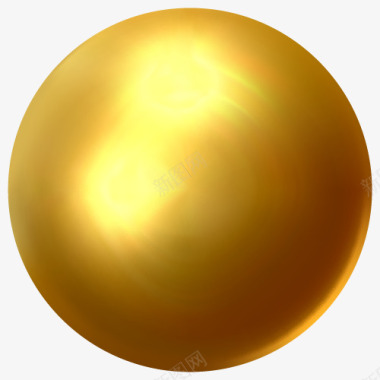 不规则3D立体金色球图形图免扣几何抽象概念不规则图形Ab图标