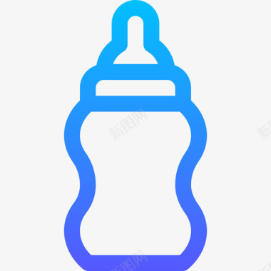 奶瓶奶瓶婴儿160线性颜色图标
