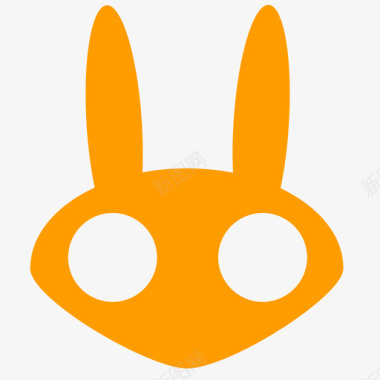 简笔画兔子兔子logo图标