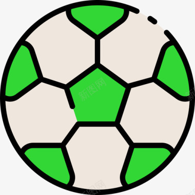 足球巴西狂欢节1线性颜色图标