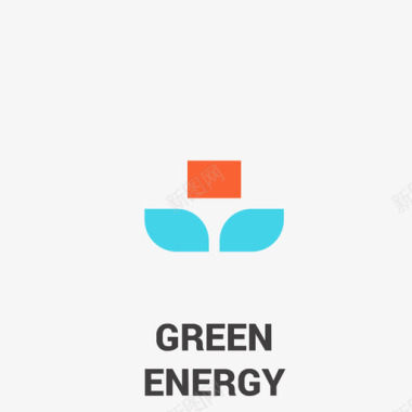 简洁绿色能源绿色能源图标