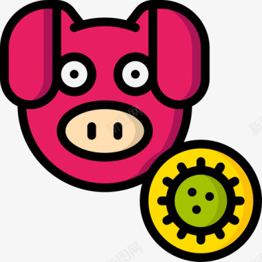 色病毒猪病毒爆发4线色图标