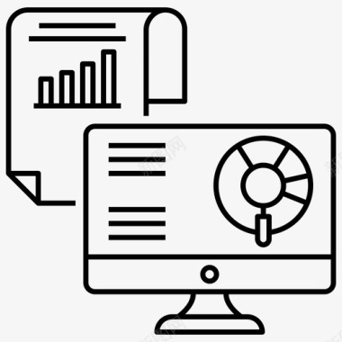 黑色信息图表在线商业分析商业分析数据分析图标