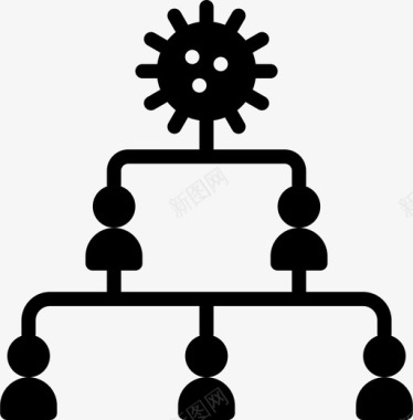 传播策略病毒传播病毒爆发填充图标