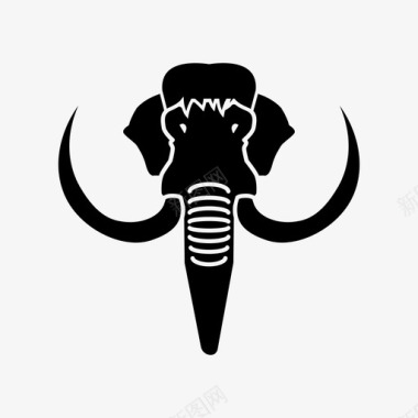 喝水的大象猛犸象动物大象图标