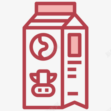 牛奶超市102红色图标