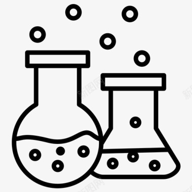 化学品矢量化学品烧杯化学烧杯图标