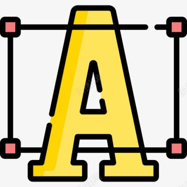 字体平面设计186线颜色图标