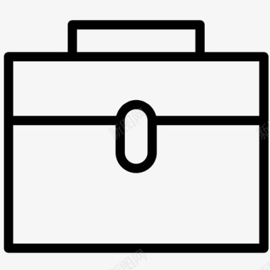 单线公文包包商务包图标