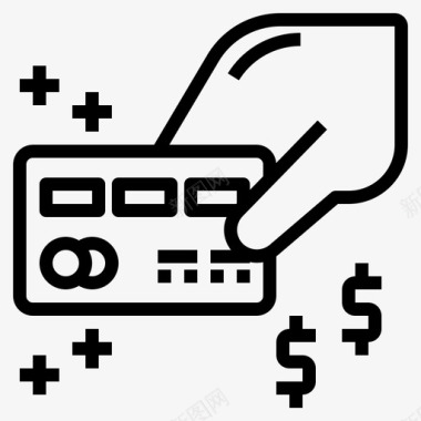 信用卡样机信用卡行为4直系图标