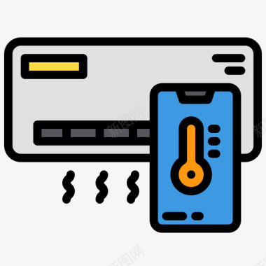 空调除臭剂空调物联网155线性颜色图标