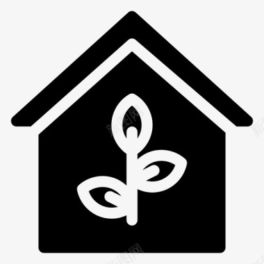 房屋植物建筑家庭图标