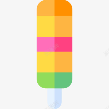 夏季水果冰淇淋夏季164平淡图标