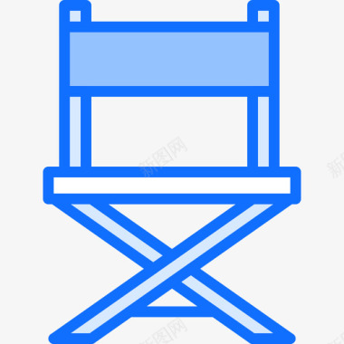 室外桌椅椅子室外21蓝色图标