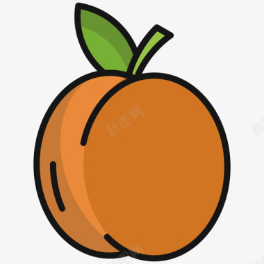 杏色纯素40线形颜色图标