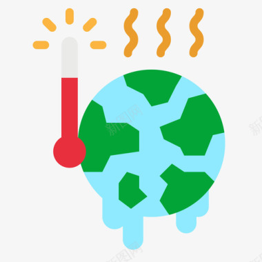 全球精选全球变暖自然灾害47持平图标