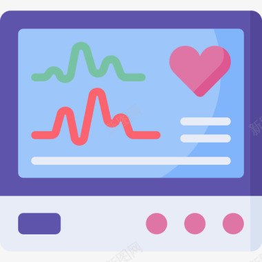心电图心电图养老院9号平坦图标