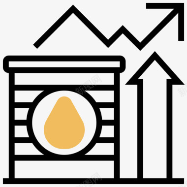 石油井架石油市场石油工业23黄影图标