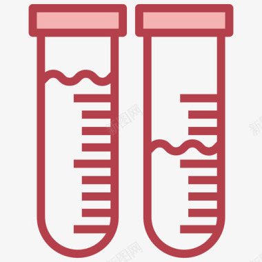 试管医疗用品20红色图标