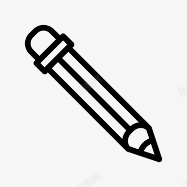 短铅笔迷你写字图标