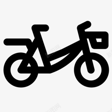 女式自行车自行车交通工具图标