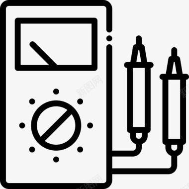 电流图标电流表电气电工图标