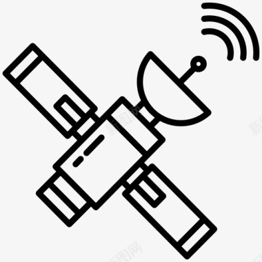 节省空间卫星空间228轮廓图标