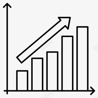 增长图业务增长条形图增长图图标