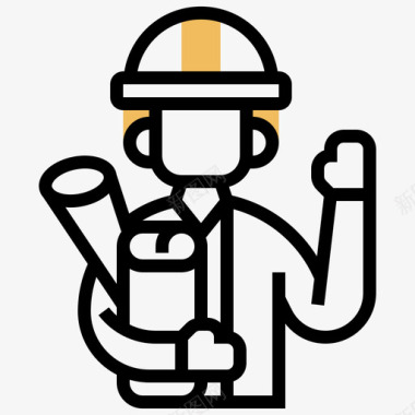 工程建筑门楼工程师建筑104黄影图标