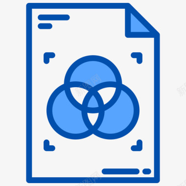 蓝色矩形文件设计工具34蓝色图标