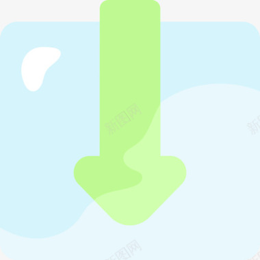 下载箭头100扁平图标