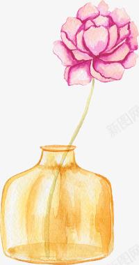 粉色背景矢量图粉色牡丹花瓶图专辑Vol011粉色牡丹图标
