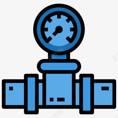 压力压力计管道工工具16线性颜色图标
