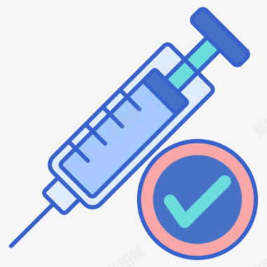 绘画颜色疫苗接种疫苗和疫苗接种2线性颜色图标