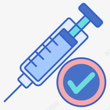 颜色颜料疫苗接种疫苗和疫苗接种2线性颜色图标