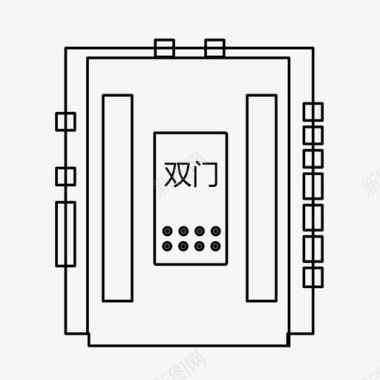 双门门禁控制系统图标