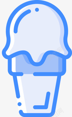 冰淇淋保持凉爽3蓝色图标