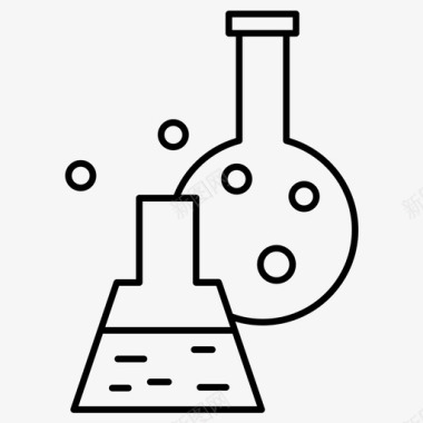 化学品矢量化学品烧杯化学烧瓶图标