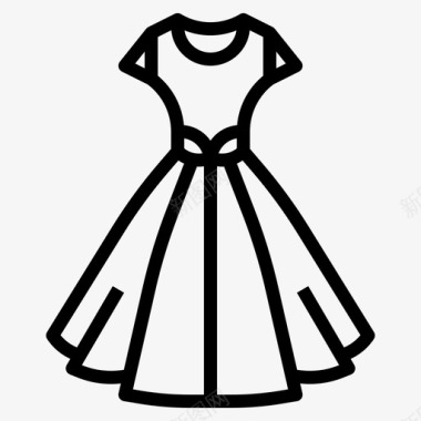 女性服装连衣裙服装女性化图标