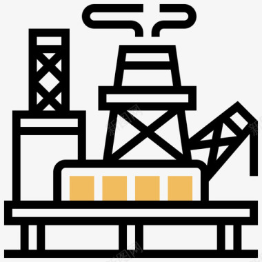 石油工业钻机石油工业23黄影图标