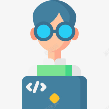 大坂工程师大数据98扁平图标