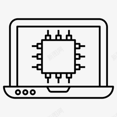 处理器硬件图标硬件中央处理单元计算机芯片图标