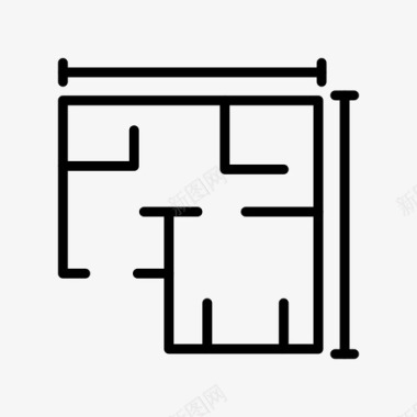 建筑平面图纸平面图蓝图建筑图标