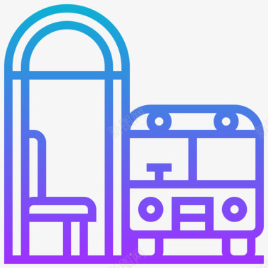 党徽标志素材公共汽车站城市元素10坡度图标