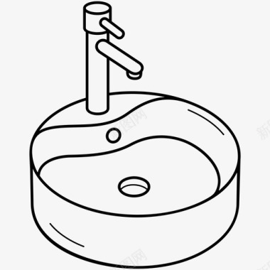 陶瓷洗手盆洗手盆图标