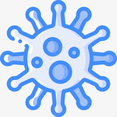各类细菌细菌病毒爆发3蓝色图标