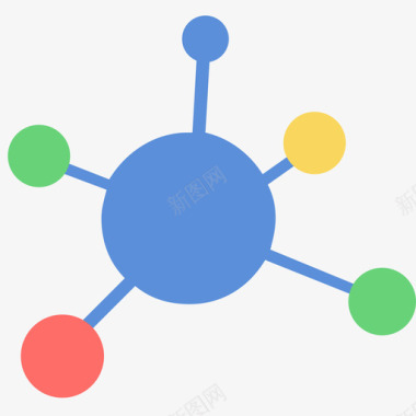 多色烟筒网络拓扑图标