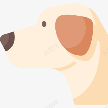 拉布拉多猎犬犬种15扁平图标